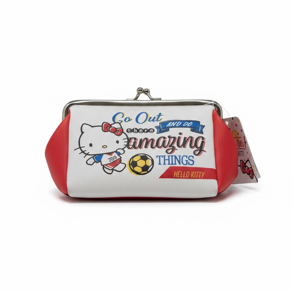 NWT❤️ Hello Kitty Go Out and Do Amazing Things Coin Purse - 2018 Soccer Edition